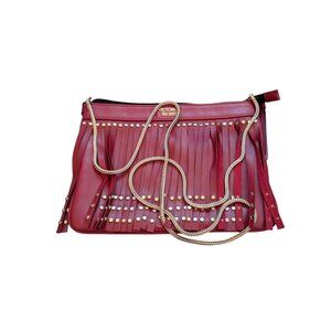 Victoria's Secret Red Fringed Shoulder Bag Like New